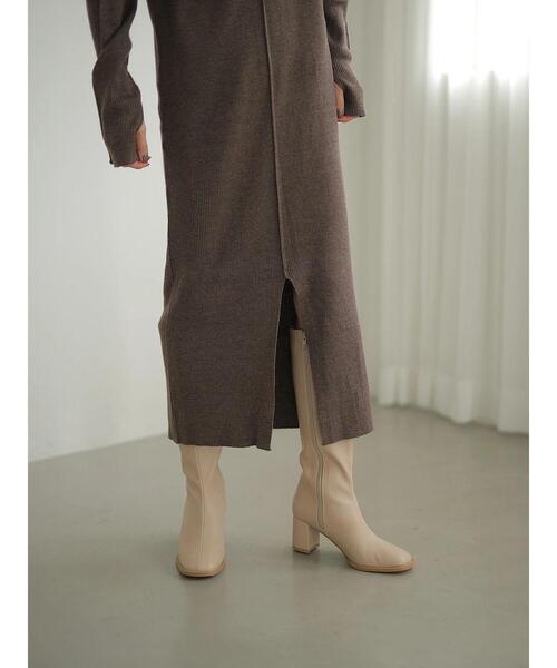 rem closet（レムクローゼット）の「ハイネックリンキングワンピース（ワンピース・レディース・ブラック/ブラウン・S）」の12枚目の写真