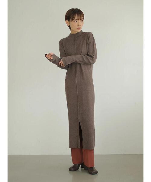 rem closet（レムクローゼット）の「ハイネックリンキングワンピース（ワンピース・レディース・ブラック/ブラウン・S）」の19枚目の写真