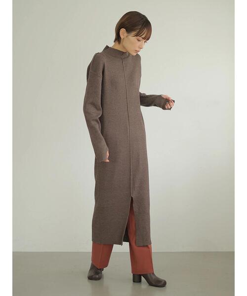 rem closet（レムクローゼット）の「ハイネックリンキングワンピース（ワンピース・レディース・ブラック/ブラウン・S）」の7枚目の写真