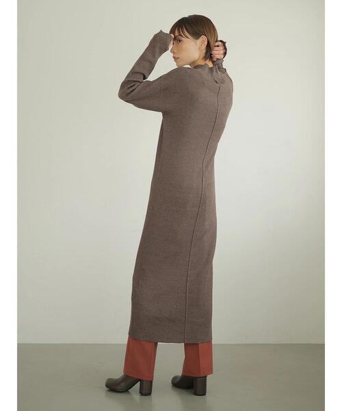 rem closet（レムクローゼット）の「ハイネックリンキングワンピース（ワンピース・レディース・ブラック/ブラウン・S）」の14枚目の写真