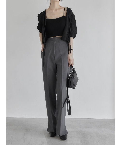 amel（エイメル）の「センタープレスサイドスリットパンツ（その他パンツ・レディース・グレー・FREE）」の6枚目の写真
