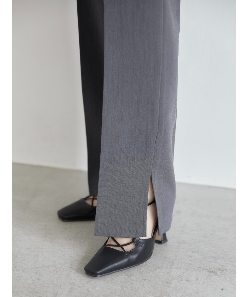 amel（エイメル）の「センタープレスサイドスリットパンツ（その他パンツ・レディース・グレー・FREE）」の11枚目の写真