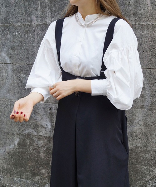 179/WG(イチナナキュウダブルジー)の「ボリュームスリーブブラウス(シャツ/ブラウス・レディース・ブルー/キャメル/オフホワイト・MEDIUM)」の6枚目の写真