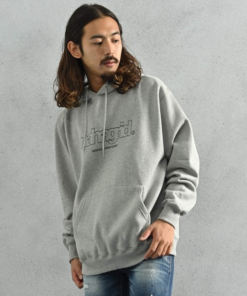 MAHAGRID（マハグリッド）の「mahagrid(マハグリッド) THIRD ロゴ プルオーバーパーカー（パーカー・メンズ・ブラック/グレー/チャコール・L/XL/M/S）」の3枚目の写真