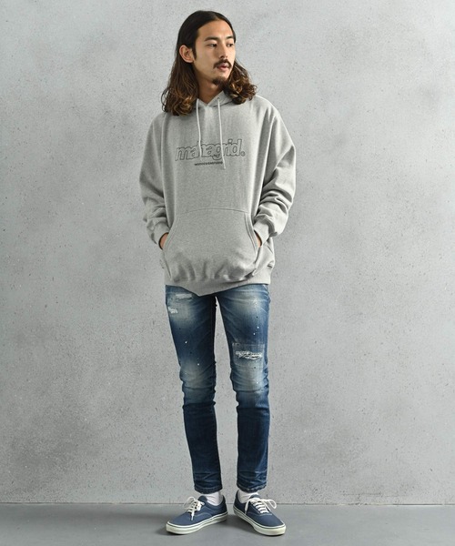 MAHAGRID（マハグリッド）の「mahagrid(マハグリッド) THIRD ロゴ プルオーバーパーカー（パーカー・メンズ・ブラック/グレー/チャコール・L/XL/M/S）」の13枚目の写真