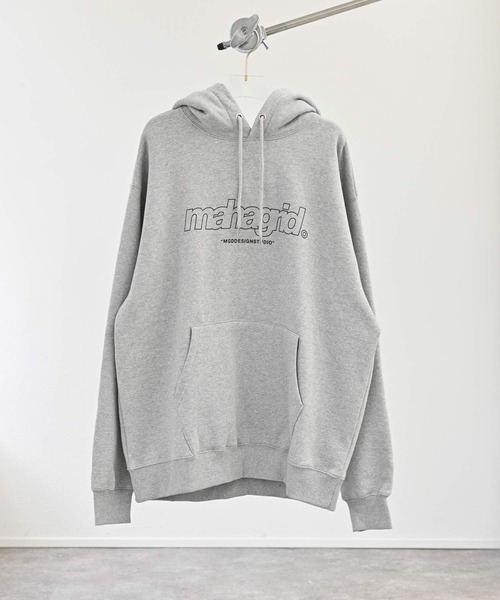 MAHAGRID（マハグリッド）の「mahagrid(マハグリッド) THIRD ロゴ プルオーバーパーカー（パーカー・メンズ・ブラック/グレー/チャコール・L/XL/M/S）」の16枚目の写真
