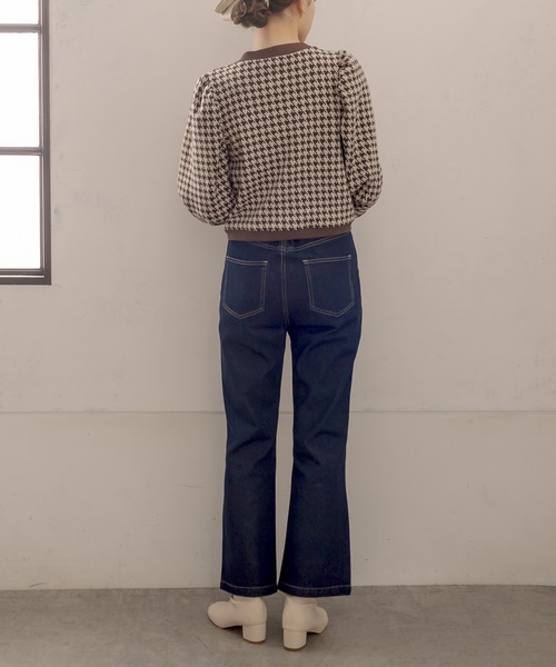 OLIVE des OLIVE（オリーブデオリーブ）の「配色レトロカーディガン（カーディガン/ボレロ・レディース・ブラック/スミクロ/ブラウン・FREE）」の15枚目の写真