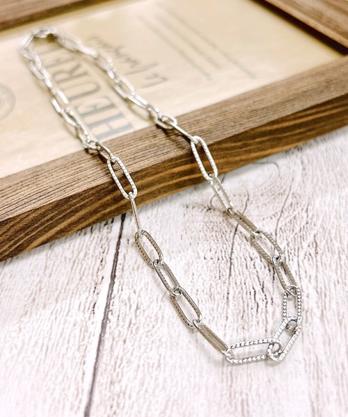 blackdia ocean（ブラックダイヤオーシャン）の「blackdia ocean レクタングルドットチョーカーチェーンネックレス（ネックレス・レディース・シルバー/ゴールド/ピンクゴールド・35cm）」の10枚目の写真