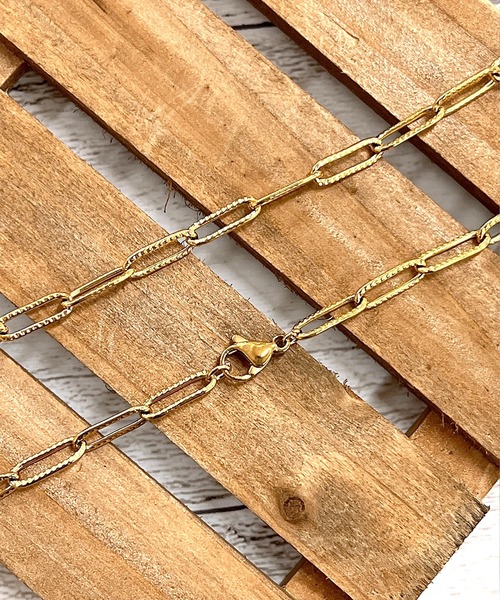 blackdia ocean（ブラックダイヤオーシャン）の「blackdia ocean レクタングルドットチョーカーチェーンネックレス（ネックレス・レディース・シルバー/ゴールド/ピンクゴールド・35cm）」の9枚目の写真