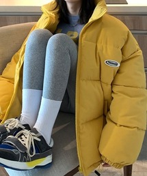 スタンドカラーロゴジップ中綿ブルゾン