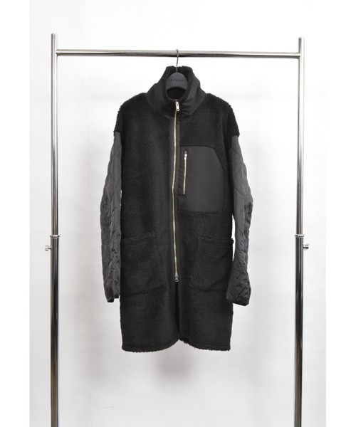 GOMME HOMME（ゴムオム）の「トスカーナボア　チェンジスリーブコート（その他アウター・メンズ・ブラック/チャコールグレー・MEDIUM）」の2枚目の写真
