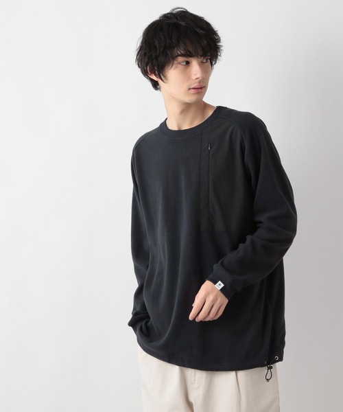 GLOBAL WORK（グローバルワーク）の「LOGOS＊GW　フリースプルオーバー/236227（その他トップス・メンズ・スカイブルー/ネイビー/ライトベージュ・MEDIUM/LARGE）」の3枚目の写真