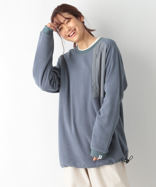 GLOBAL WORK（グローバルワーク）の「LOGOS＊GW　フリースプルオーバー/236227（その他トップス・メンズ・スカイブルー/ネイビー/ライトベージュ・MEDIUM/LARGE）」の6枚目の写真