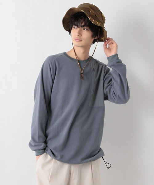 GLOBAL WORK（グローバルワーク）の「LOGOS＊GW　フリースプルオーバー/236227（その他トップス・メンズ・スカイブルー/ネイビー/ライトベージュ・MEDIUM/LARGE）」の10枚目の写真