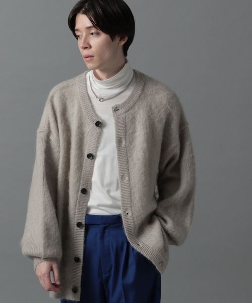 HARE（ハレ）の「モヘヤマルチデザインカーディガン(HARE)（カーディガン/ボレロ・メンズ・ブラック/グレー/レッド/グリーン・SMALL/MEDIUM）」の9枚目の写真