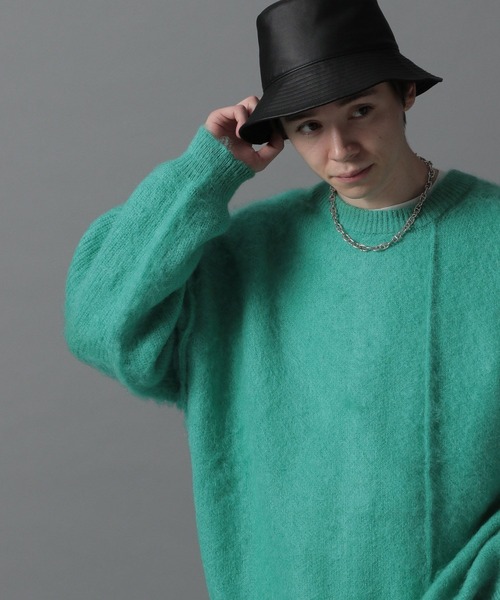 HARE（ハレ）の「モヘヤマルチデザインカーディガン(HARE)（カーディガン/ボレロ・メンズ・ブラック/グレー/レッド/グリーン・SMALL/MEDIUM）」の8枚目の写真