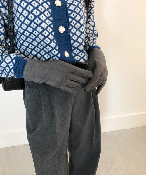 me+em select(ミームセレクト)の「裏起毛手袋(手袋・レディース・ブラウン/キャメル/グレー/ブラック・FREE)」の1枚目の写真