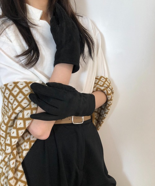 me+em select(ミームセレクト)の「裏起毛手袋(手袋・レディース・ブラウン/キャメル/グレー/ブラック・FREE)」の12枚目の写真