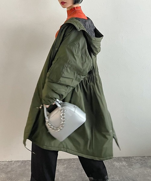 PAGEBOY（ページボーイ）の「CORE / M-48 type-CORE（モッズコート・レディース・ブラック/カーキ・M）」の10枚目の写真