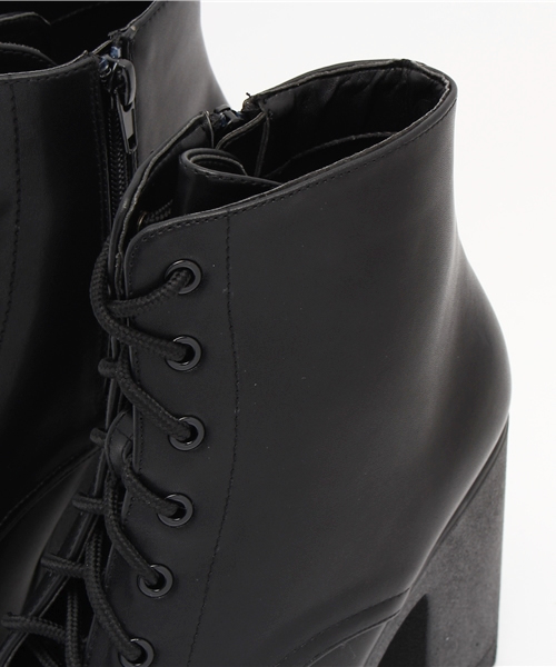 WEGO（ウィゴー）の「WEGO/レースアップショートブーツ（ブーツ・レディース・ブラック・SMALL/MEDIUM/LARGE）」の6枚目の写真