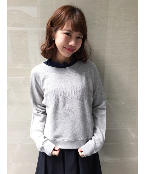 Kastane(カスタネ)の「【Kastane】CA刺繍裏毛プルオーバー(Tシャツ/カットソー・レディース・オフホワイト/ベビーピンク/グレー/ネイビー・FREE)」の3枚目の写真