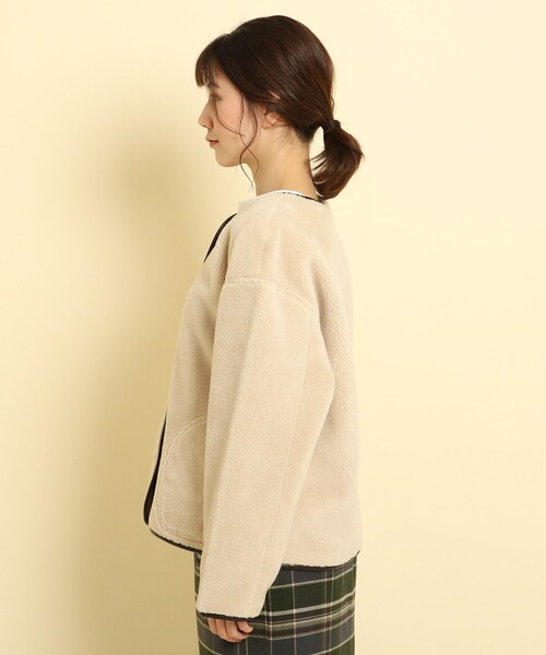 Dessin（デッサン）の「◇フェイクムートン リバーシブルブルゾン
