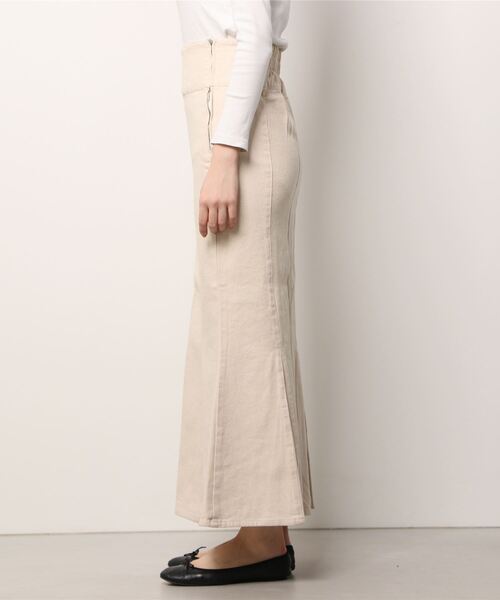 Per sist ence(パーシエンス)の「Per sist ence/パーシエンス デニム&ツイル ハイウエストマーメイドスカート(スカート・レディース・ブラック/インディゴブルー/アイボリー/ライトインディゴブルー・FREE)」の5枚目の写真