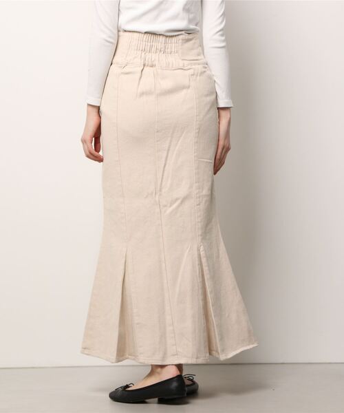 Per sist ence(パーシエンス)の「Per sist ence/パーシエンス デニム&ツイル ハイウエストマーメイドスカート(スカート・レディース・ブラック/インディゴブルー/アイボリー/ライトインディゴブルー・FREE)」の6枚目の写真