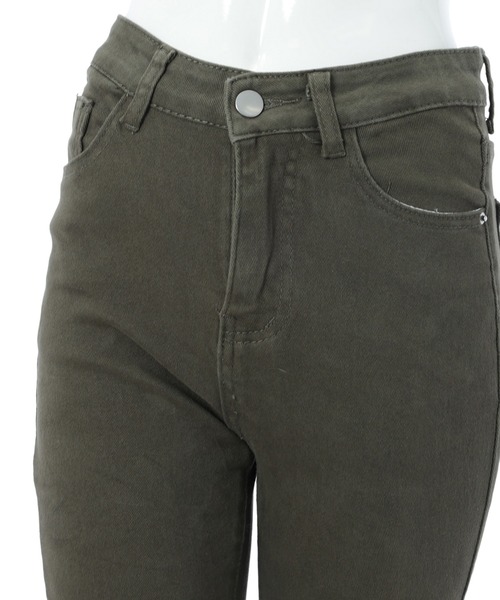 fifth（フィフス）の「ブーツカットストレッチカラーデニム（デニムパンツ・レディース・オフホワイト/カーキ・M）」の3枚目の写真