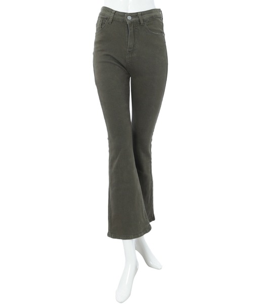 fifth（フィフス）の「ブーツカットストレッチカラーデニム（デニムパンツ・レディース・オフホワイト/カーキ・M）」の7枚目の写真