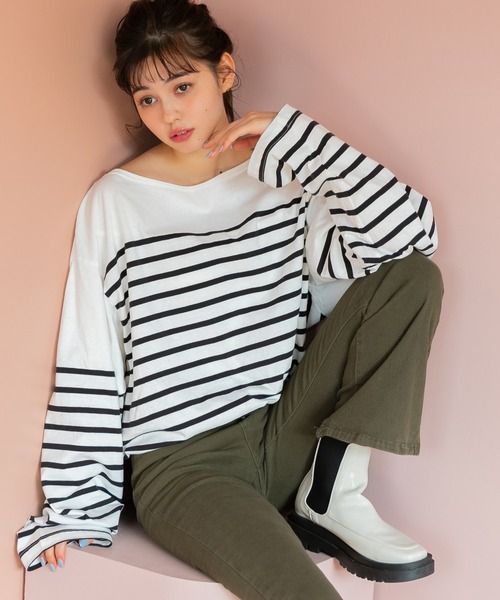 fifth（フィフス）の「ブーツカットストレッチカラーデニム（デニムパンツ・レディース・オフホワイト/カーキ・M）」の16枚目の写真