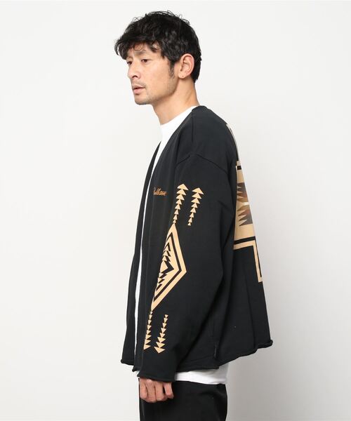 PENDLETON(ペンドルトン)の「PENDLETON/ペンドルトン リラックスフィット スウェットカーディガン M2175-7010(カーディガン/ボレロ・メンズ・アイボリー/ブラック・L/M/XL)」の4枚目の写真