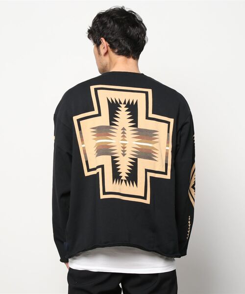 PENDLETON(ペンドルトン)の「PENDLETON/ペンドルトン リラックスフィット スウェットカーディガン M2175-7010(カーディガン/ボレロ・メンズ・アイボリー/ブラック・L/M/XL)」の5枚目の写真