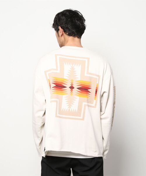 PENDLETON(ペンドルトン)の「PENDLETON/ペンドルトン リラックスフィット スウェットカーディガン M2175-7010(カーディガン/ボレロ・メンズ・アイボリー/ブラック・L/M/XL)」の3枚目の写真