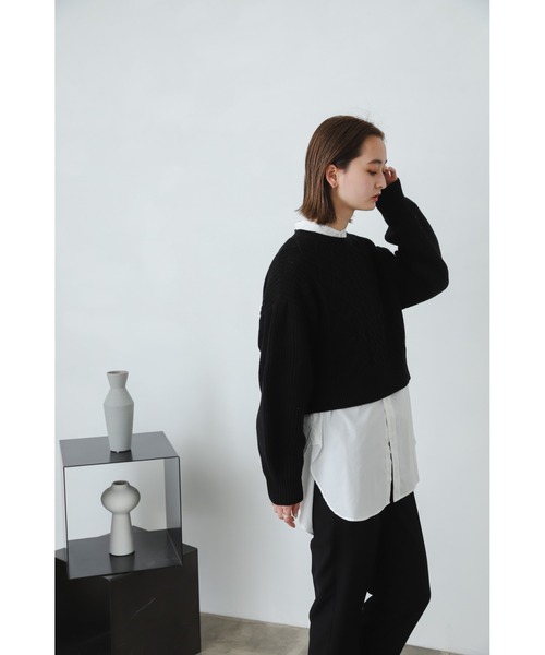 SENSE OF PLACE by URBAN RESEARCH(センスオブプレイスバイアーバンリサーチ)の「ショートセーターアンサンブルワンピース(ワンピース・レディース・ブラック系その他/ベージュ系その他/ブルー系その他・ONE)」の16枚目の写真