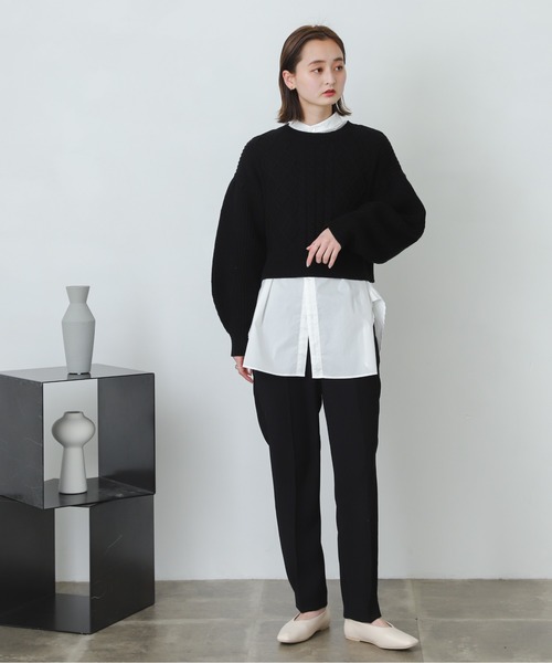 SENSE OF PLACE by URBAN RESEARCH(センスオブプレイスバイアーバンリサーチ)の「ショートセーターアンサンブルワンピース(ワンピース・レディース・ブラック系その他/ベージュ系その他/ブルー系その他・ONE)」の9枚目の写真