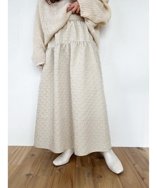 jumelle（ジュメロ）の「ジャガードスカート（スカート・レディース・ベージュ/ブラック・FREE）」の14枚目の写真