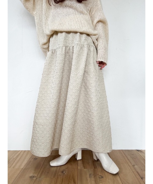 jumelle（ジュメロ）の「ジャガードスカート（スカート・レディース・ベージュ/ブラック・FREE）」の17枚目の写真