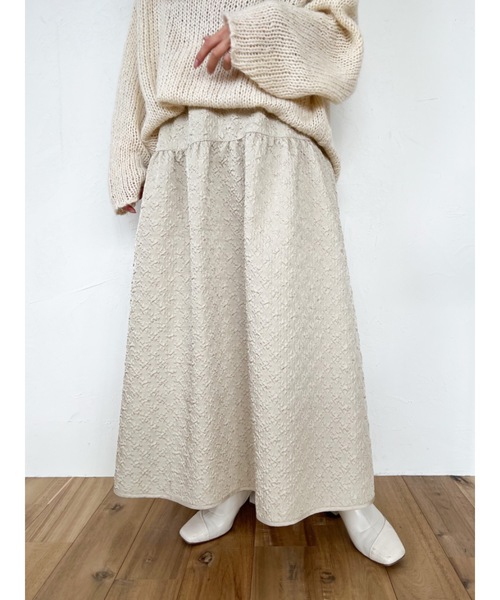 jumelle（ジュメロ）の「ジャガードスカート（スカート・レディース・ベージュ/ブラック・FREE）」の18枚目の写真