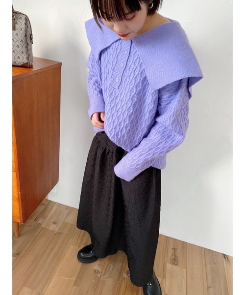 jumelle（ジュメロ）の「ジャガードスカート（スカート・レディース・ベージュ/ブラック・FREE）」の13枚目の写真