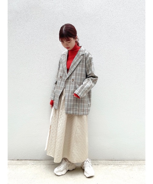 jumelle（ジュメロ）の「ジャガードスカート（スカート・レディース・ベージュ/ブラック・FREE）」の8枚目の写真