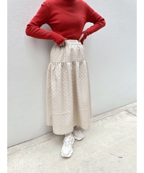 jumelle（ジュメロ）の「ジャガードスカート（スカート・レディース・ベージュ/ブラック・FREE）」の19枚目の写真