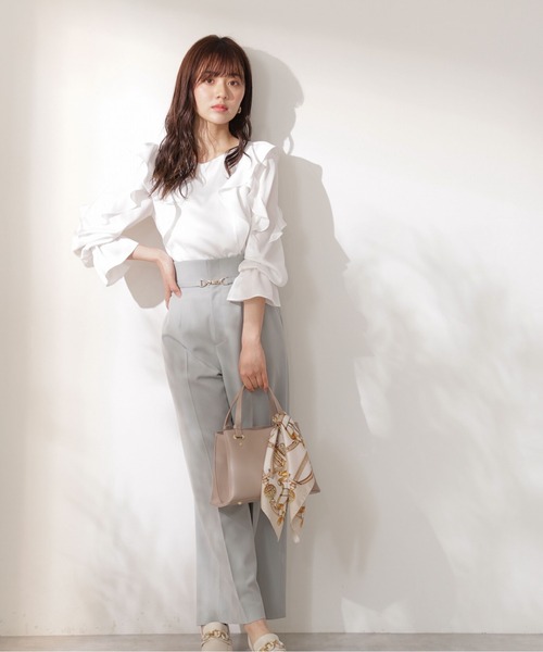 PROPORTION BODY DRESSING（プロポーションボディドレッシング）の「ハイウエストサス付きパンツ / 1212130300（その他パンツ・レディース・ライトグリーン/ピンク/パープル・MEDIUM/SMALL）」の4枚目の写真