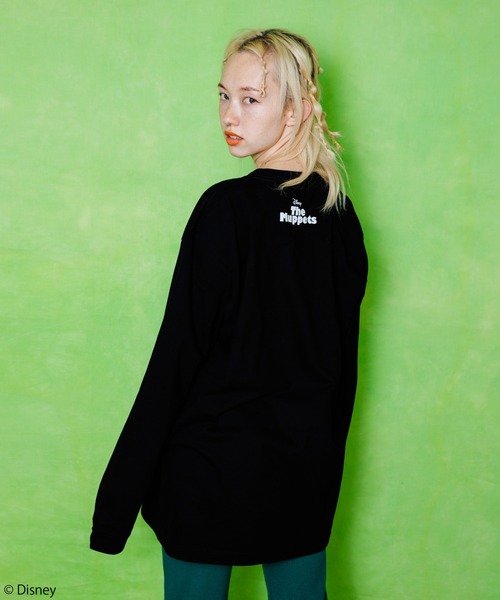 Candy Stripper(キャンディストリッパー)の「KERMIT THE FROG / L/S Tシャツ(Tシャツ/カットソー・レディース・ブラック/オフホワイト・2)」の9枚目の写真