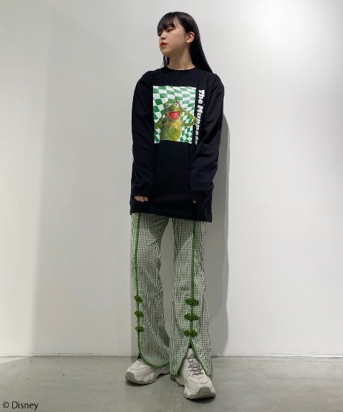 Candy Stripper(キャンディストリッパー)の「KERMIT THE FROG / L/S Tシャツ(Tシャツ/カットソー・レディース・ブラック/オフホワイト・2)」の20枚目の写真