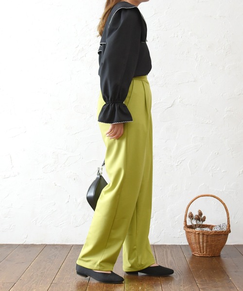 sango（sango）の「ビッグカラーブラウス（シャツ/ブラウス・レディース・ブラック/オフホワイト・FREE）」の17枚目の写真