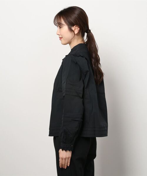 MAISON SCOTCH（メゾンスコッチ）の「オーガニックコットン シャツ【164716】（シャツ/ブラウス・レディース・ブラック・SMALL/X-SMALL）」の2枚目の写真