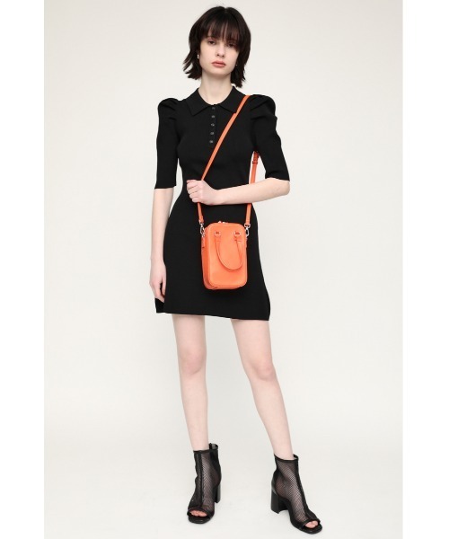 SLY（スライ）の「POLO COLLAR RIB FLARE OP リブ フレア ワンピース（ワンピース・レディース・ブラック/カーキ・1/2）」の11枚目の写真