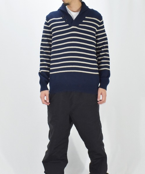 J.CREW（ジェイクルー）の「【ヴィンテージ古着】J CREW ジェイクルー コットンニットセーター ショールカラー（ニット/セーター・メンズ・ネイビー・LARGE）」の6枚目の写真