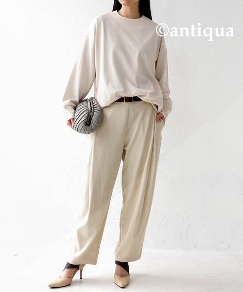 antiqua(アンティカ)の「カットジョーゼットブラウス(シャツ/ブラウス・レディース・ブラック/アイボリー/ダークカーキ/オフホワイト・FREE)」の8枚目の写真